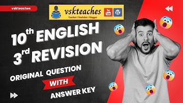 10th std English third revision original question paper and answer key download 2023