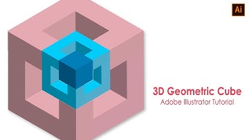 how to make 3d Geometric cube | adobe illustrator tutorial