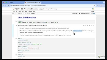 Solução da Lista 5 de Exercícios Sobre Programação Python - Parte 1/3