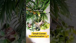 🌿 Empty Corner to Dreamy Green Space Living Room Corner Makeover #GreenCornerMakeover #LivingDecor