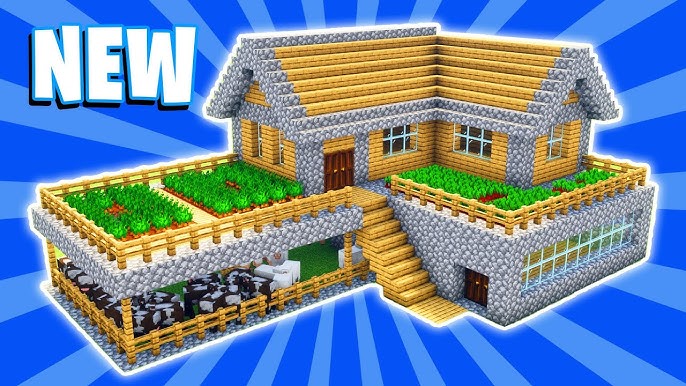 👆 Full Tutorial in Bio #minecraft #minecraftbuilding #minecrafttutori, large survival house minecraft