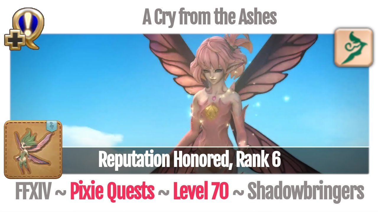FFXIV A Cry from the Ashes (Beast Tribe Pixies, Rank 6, Minion Wind-up ...