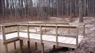 After installing the post, the owner wanted us to build the dock for this pond we build him a couple months ago.