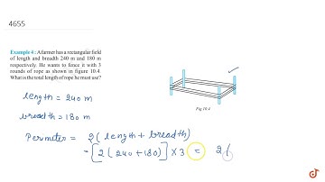 A farmer has a rectangular field of length and breadth 240 m and 180 m respectively. He wants to...
