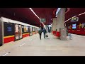 Poland, Warsaw, Metro ride from Rondo ONZ to Rondo Rondo Daszyńskiego