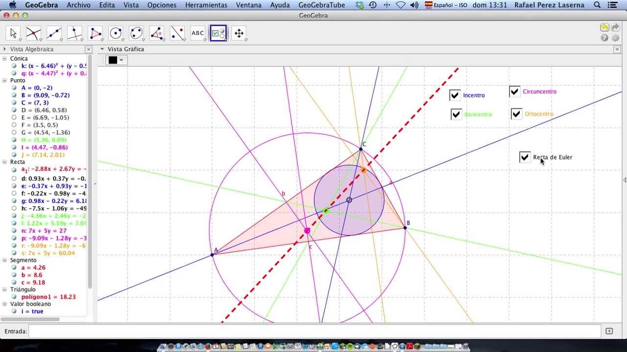 Geogebra. 3º ESO. Puntos Notables de un Triangulo
