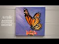How To Paint A MONARCH BUTTERFLY / STEP BY STEP PAINTING