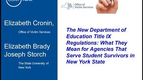 New Title IX Regulations: What They Mean for Agencies Serving Students Webinar - June 9, 2020
