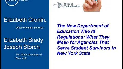 New Title IX Regulations: What They Mean for Agencies Serving Students Webinar - June 9, 2020