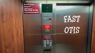 Otis traction elevator at Riverside Towers Gatlinburg TN