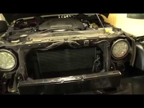 HOW TO INSTALL REPLACE OR UPGRADE YOUR JEEP WRANGLER JK RADIATOR - YouTube