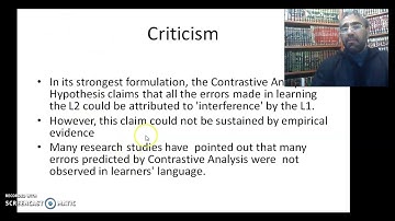 S6 Applied Linguistics Contrastive analysis l Professor Heggach