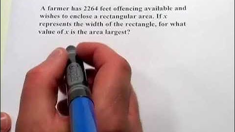 Quadratic Functions Word Problems