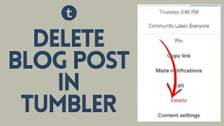 How to Delete Blog Post in Tumblr 2024 (EASY!) | Remove Tumblr Blog Post