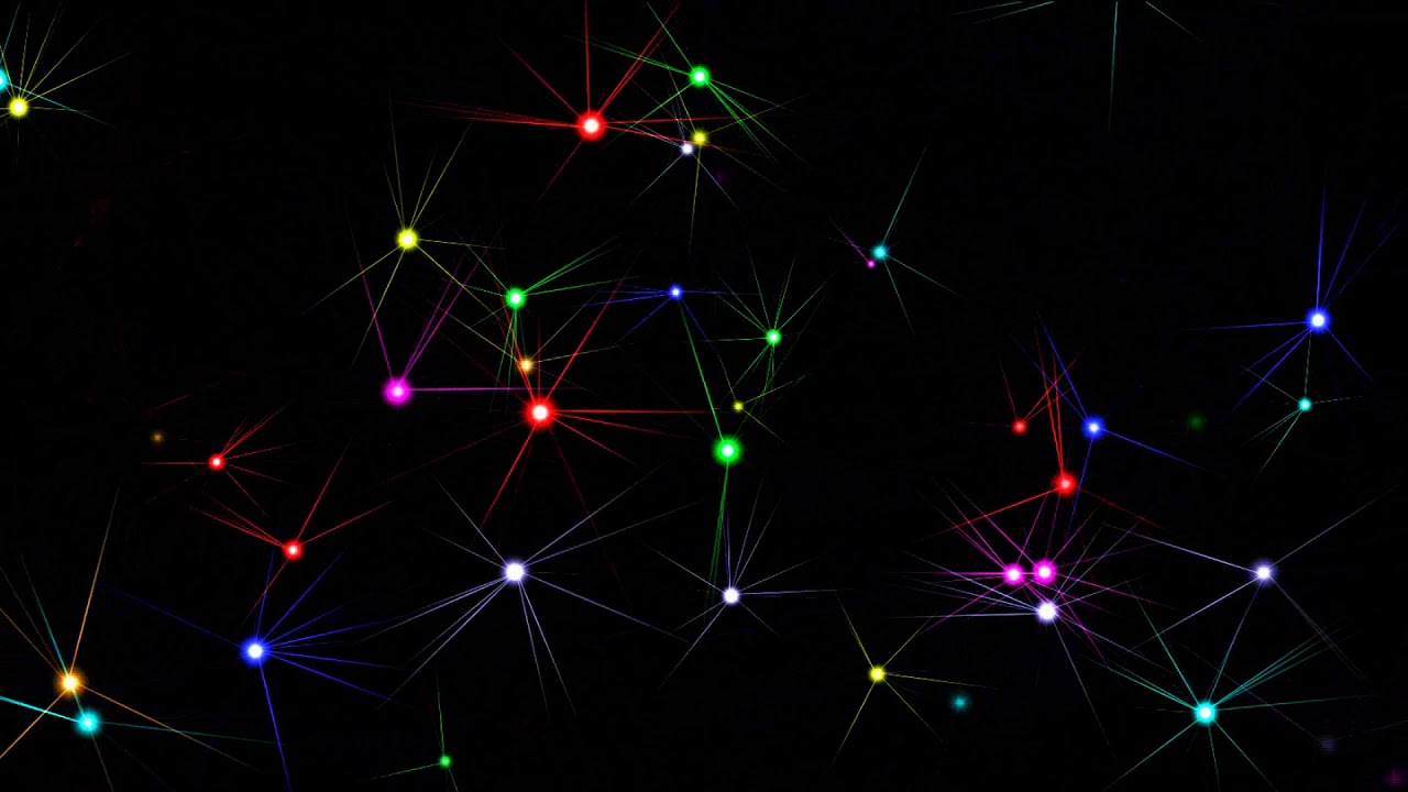 Christmas Lights and Balls Effect Black Screen