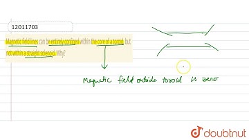 Magnetic field lines can be entirely confined within the core of a toroid, but not within