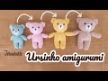 Ursinho amigurumi  mesma receita diferentes tamanhos