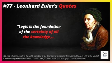 Inspirational quotes By Leonhard Euler on Math and Science. #quotes #motivationalquotes