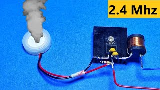 Как сделать простой ультразвуковой увлажнитель воздуха с помощью одного транзистора / 2,4 МГц