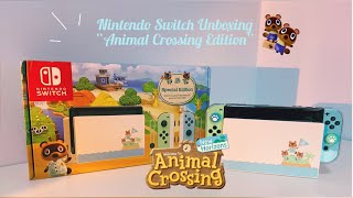 ❣️ nintendo switch (animal crossing edition) unboxing + set up + play with me ❣️