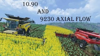 Farming Simulator 2015 - HArvesting With New Holland CR 10.90 + Axial Flow 9230