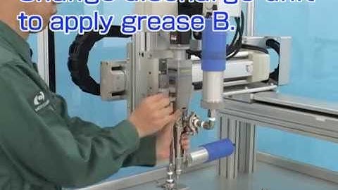 Application of grease to bearings using NETZSCH Dispensing Pump and robot