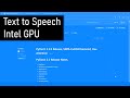 Instructions for Running Coqui and Melo TTS in Intel GPU