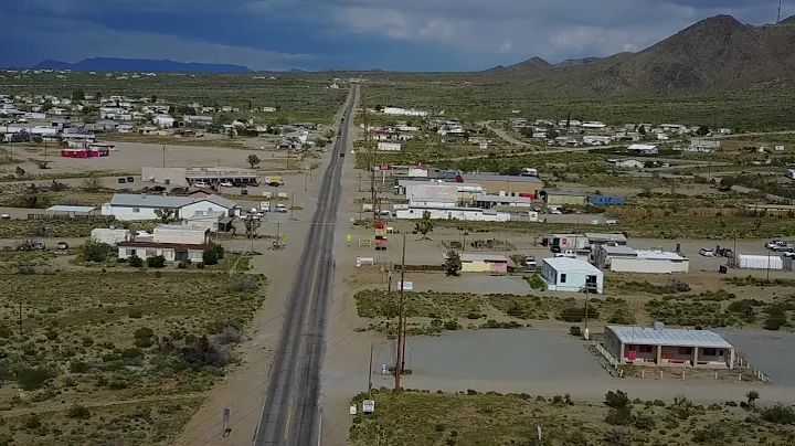 Drone Stroll Down Main Street: Dolan Springs, AZ 3...