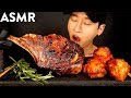 ASMR TOMAHAWK STEAK & BBQ CHICKEN MUKBANG (No Talking) COOKING & EATING SOUNDS | Zach Choi ASMR