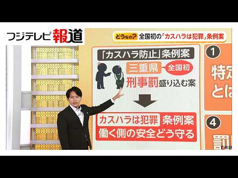 「カスハラは犯罪」三重県が全国初の条例案…50万円以下の罰金など　働く側の安全どう守る（2026年06月19日） thumbnail