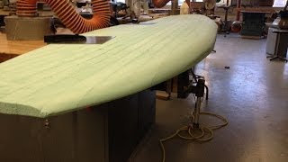 SUP board timelapse foam shaping