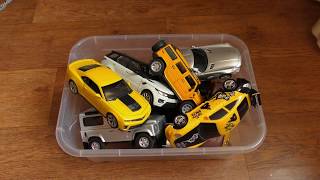 Box of Various Large Size Toy Cars