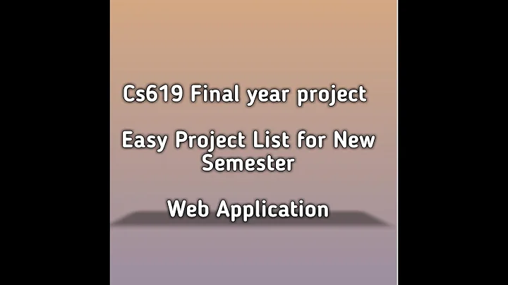 Cs619 Easy Final project List #cs619 #cs619finalproject #vu #vuupdates
