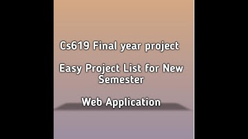 Cs619 Easy Final project List #cs619 #cs619finalproject #vu #vuupdates
