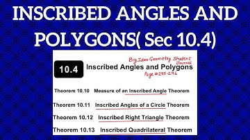 Inscribed Angles and Polygons( Sec 10.4 Big Idea Student Journal Geometry)