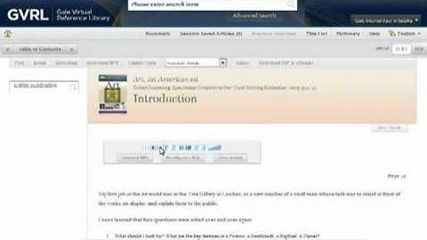 Using Gale Virtual Reference Library - Listening to Your Articles