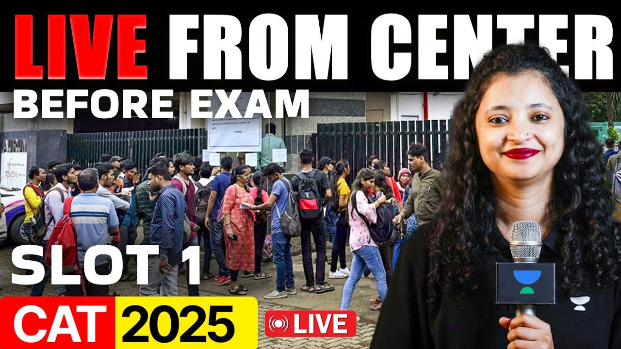 LIVE From CAT 2025 Exam Center 🚨 Slot 1 First Reactions + Crowd Updates ...