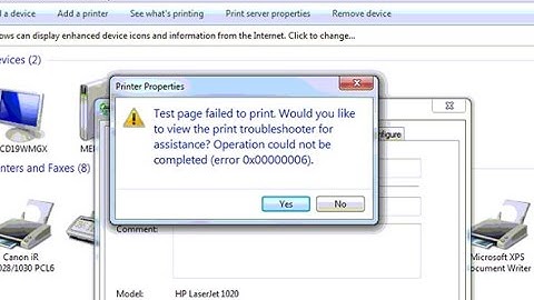 How to fix Print Operation failed with error 0x00000006.