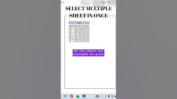 PRINT MULTIPLE SHEETS#excel #youtubeshorts #today #viral #subscribetomychannel #corporate #exceltip