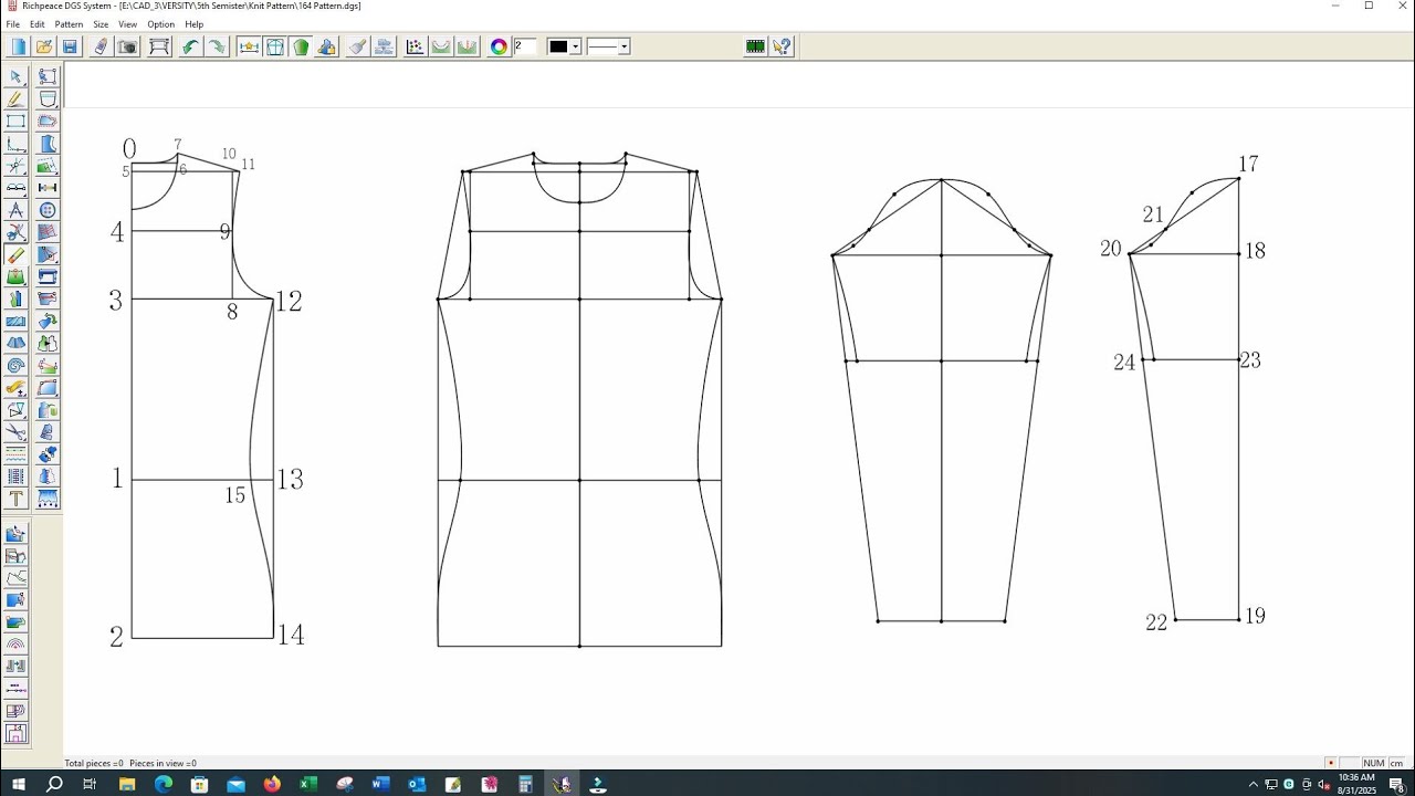 Close fitting body block, Metric Pattern Cutting for Women's wear (page no: 164-165)