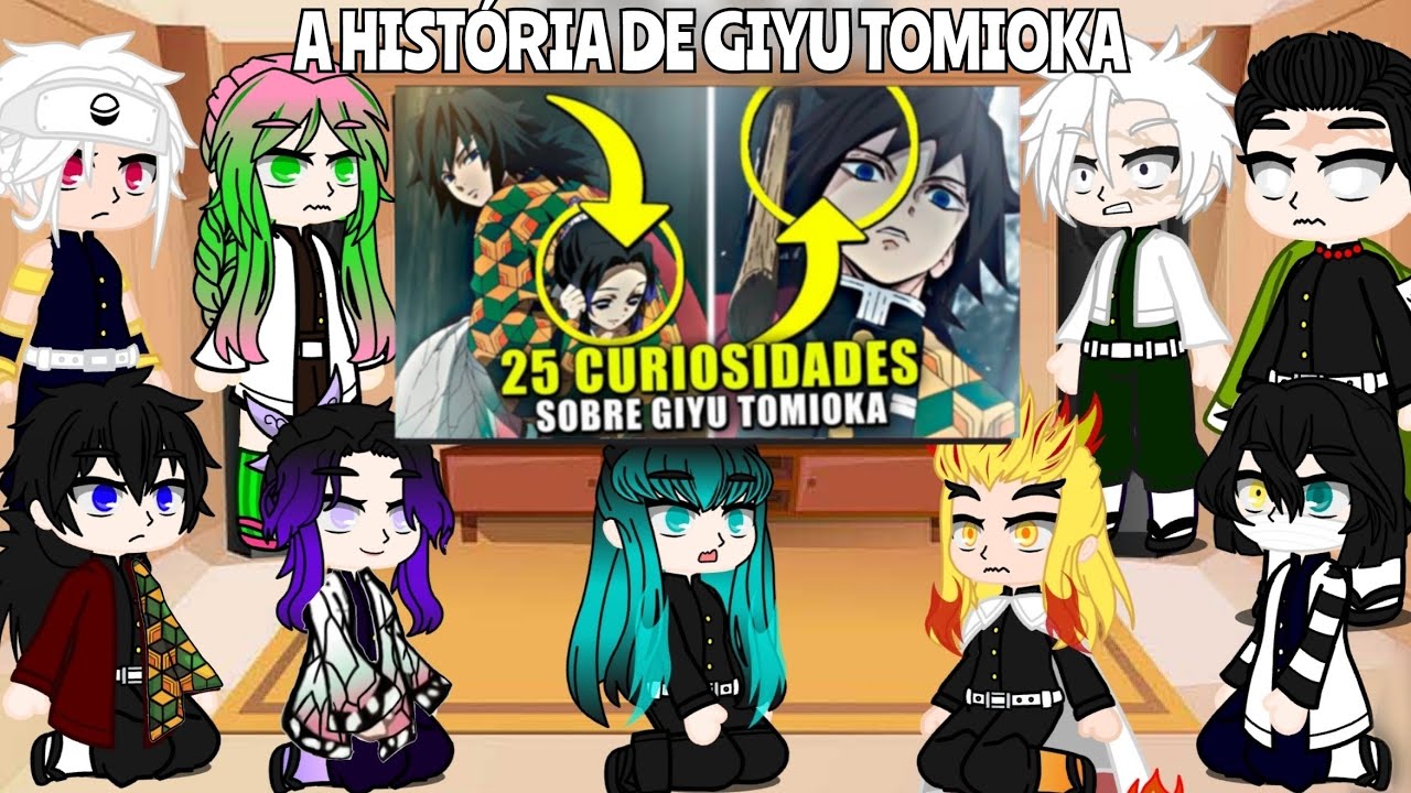 Hashiras react a 25 fatos sobre giyu tomioka 😂❤️ 25 CURIOSIDADES SOBRE GIYU TOMIOKA