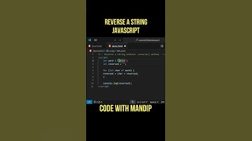 Reverse a String WITHOUT using .reverse() in JavaScript 🤯