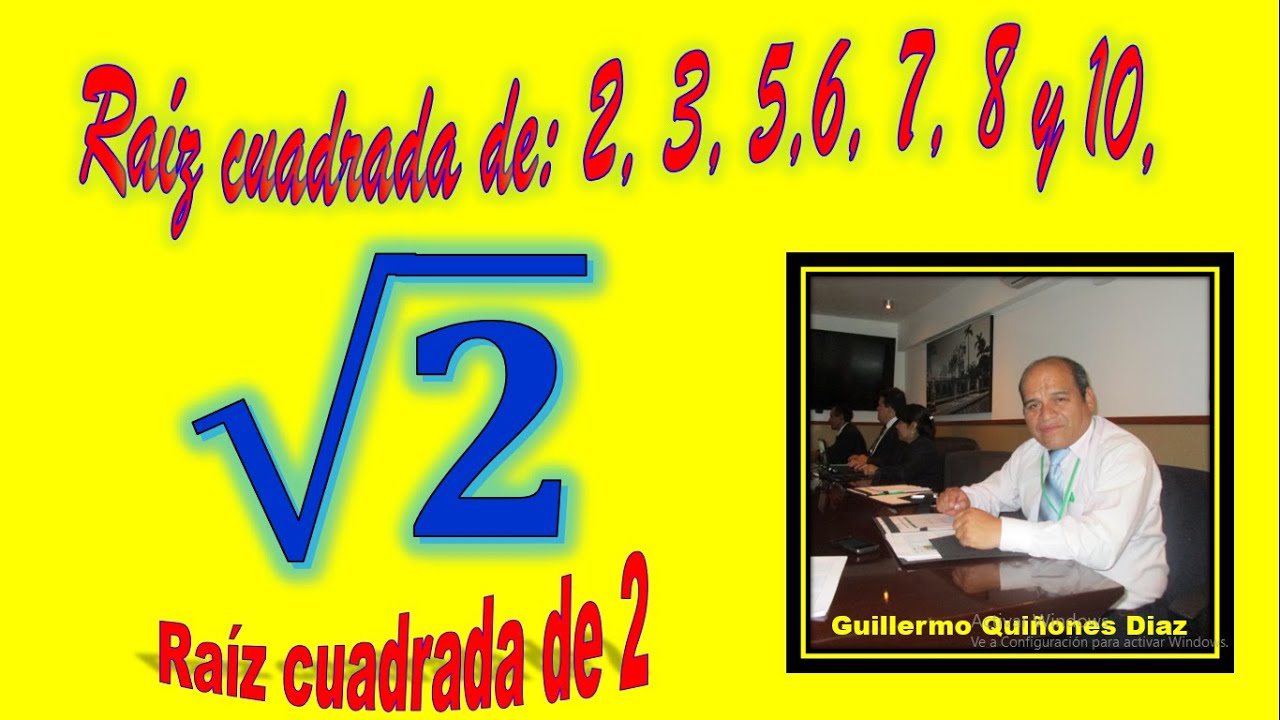 RAIZ CUADRADA DE 2 - COMO CALCULAR LA RAÍZ CUADRADA DE 2 - YouTube