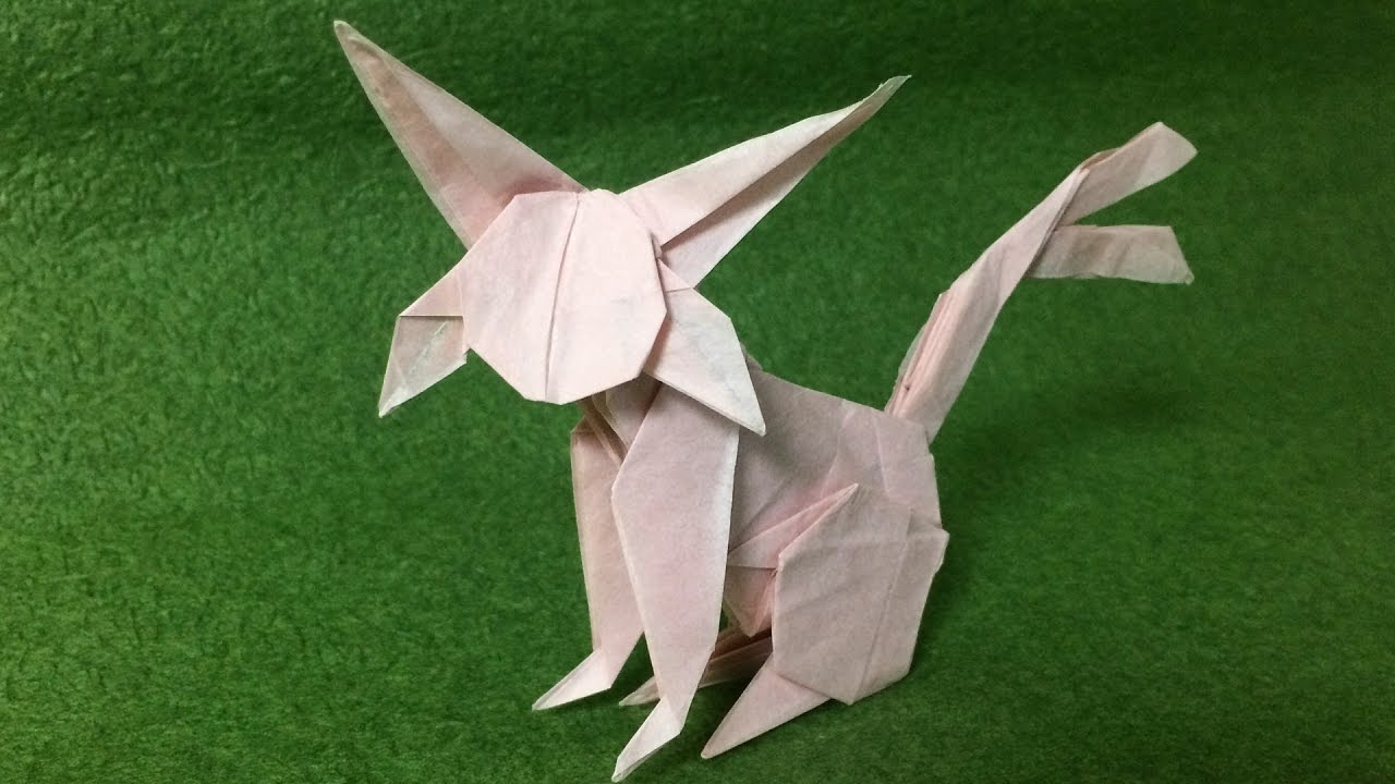 Origami Espeon Part0 Pokemon Youtube Origami Cube Money Origami Origami Rose