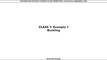 Machine Design Class 7 Buckling Ex1