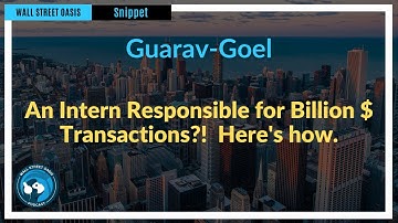 An intern responsible for billion$ transaction?! Here