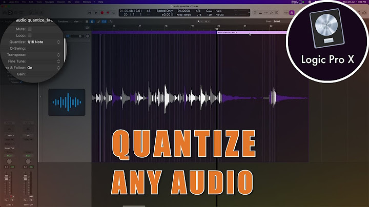 How to quantize audio in logic
