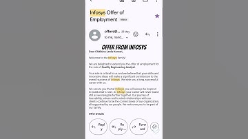 Infosys offer letter🥰😍