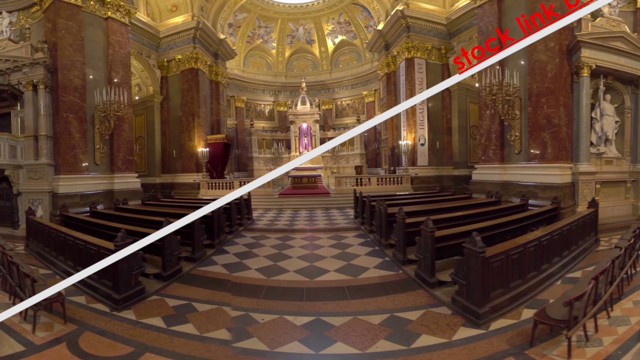 Bazilika Church 360° Video - VR 360 STOCK VIDEO stock video green screen