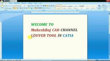 How apply louver in generative sheet metal design on CATIA v5